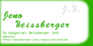 jeno weissberger business card